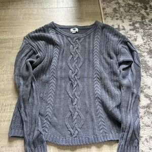 Old Navy Charcoal Cable Knit Women's Sweater